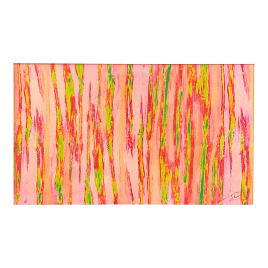 Abstract Pink Green "Enlightened Terrain" Artist's Print by Suga Lane Framed ABBY ESSIE STUDIOS