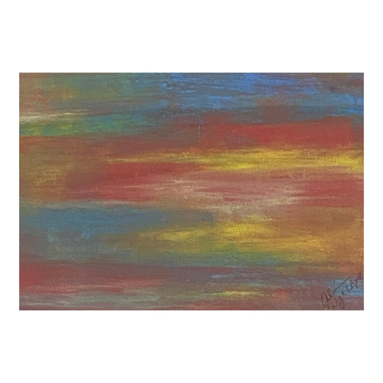 Original Abstract Acrylic Painting by Suga Lane From Soothing Trio Collection ABBY ESSIE STUDIOS