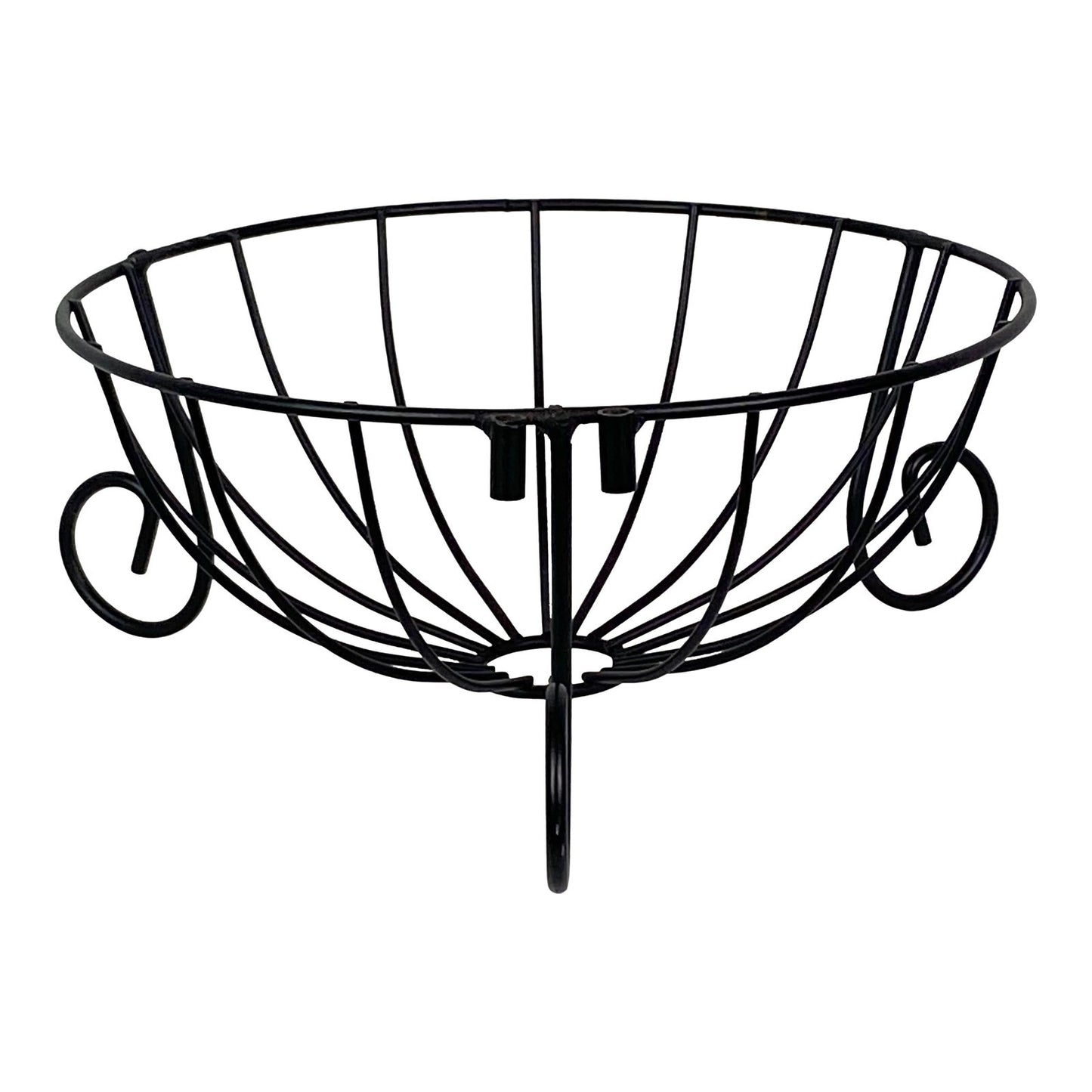 [SOLD] Black Wrought Iron Metal Wire Fruit Basket