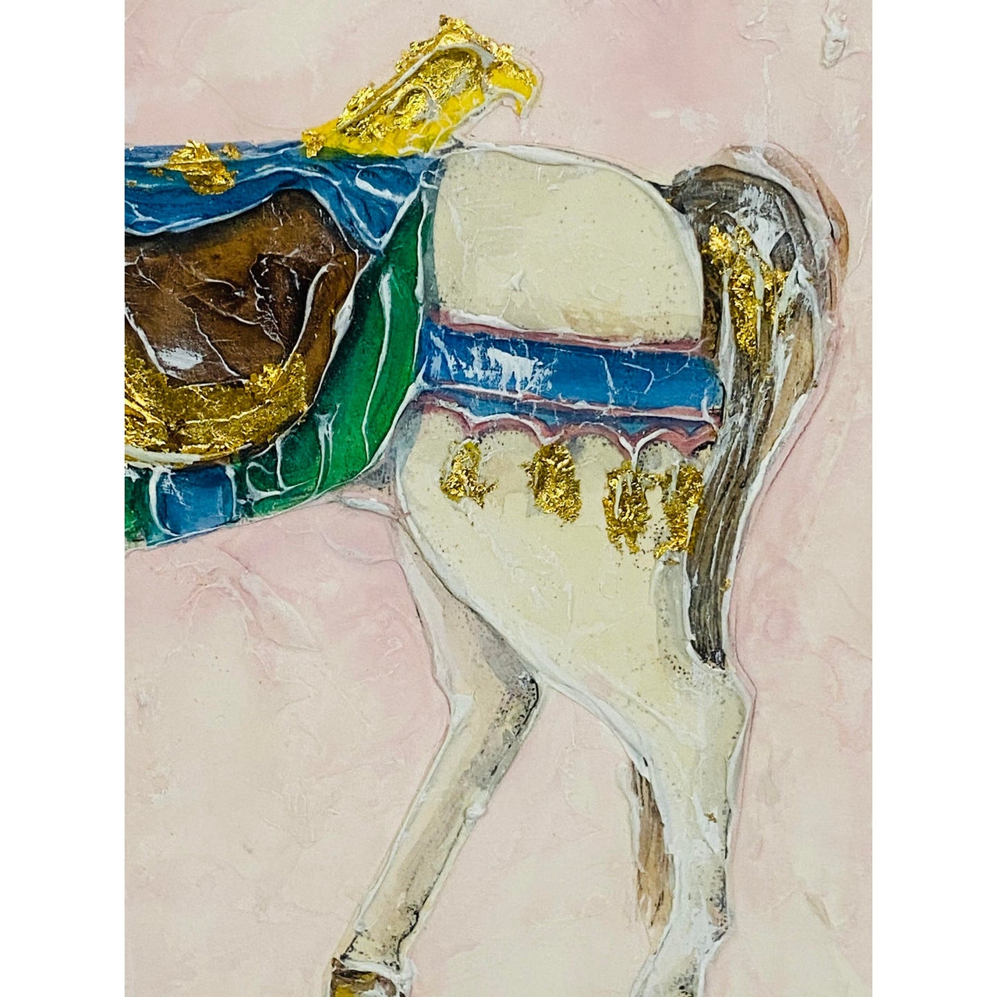 [SOLD] Carousel Painting Collage Horse by Christian Allen