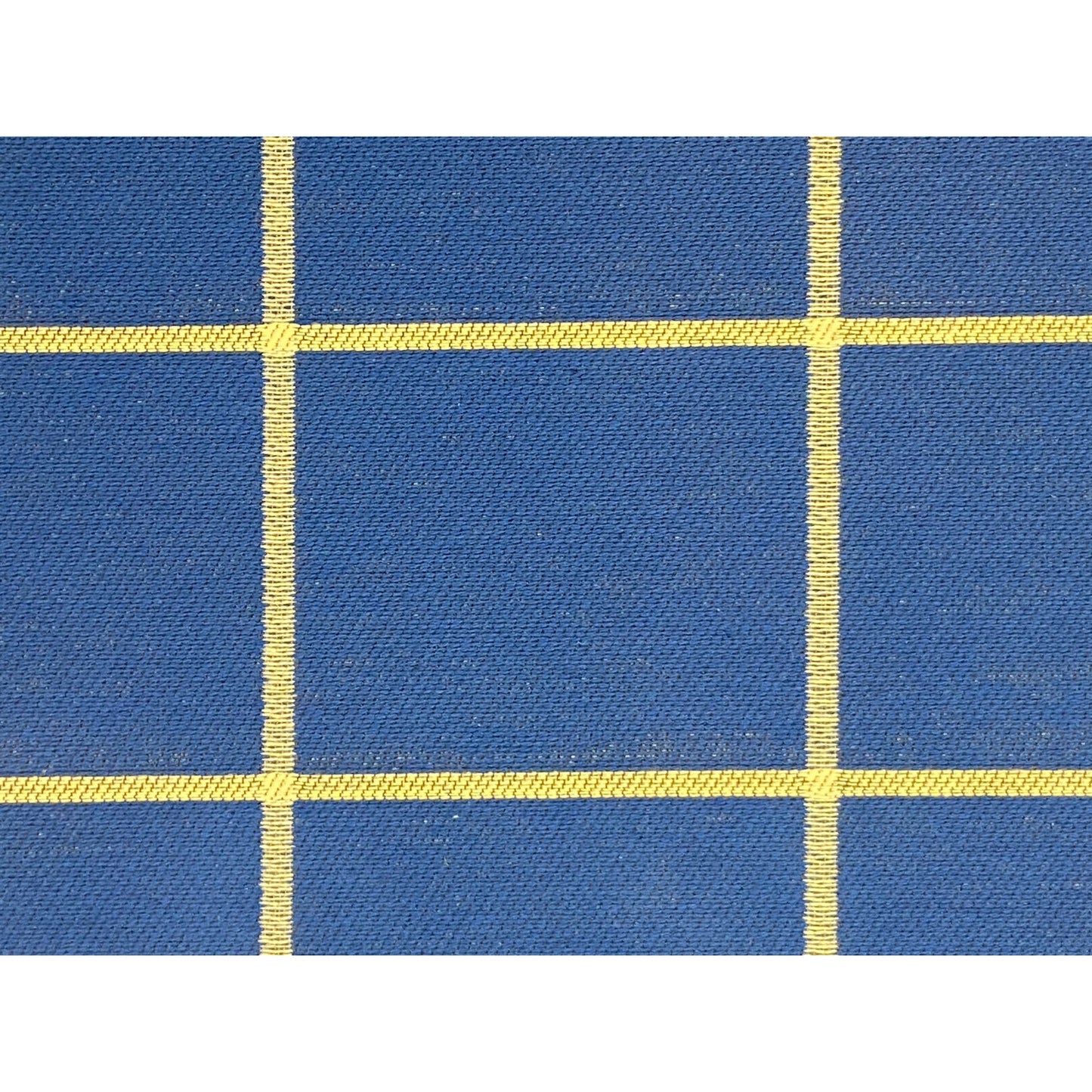 Classic MCM Blue Checks Wool Linen Upholstery Fabric Yardage