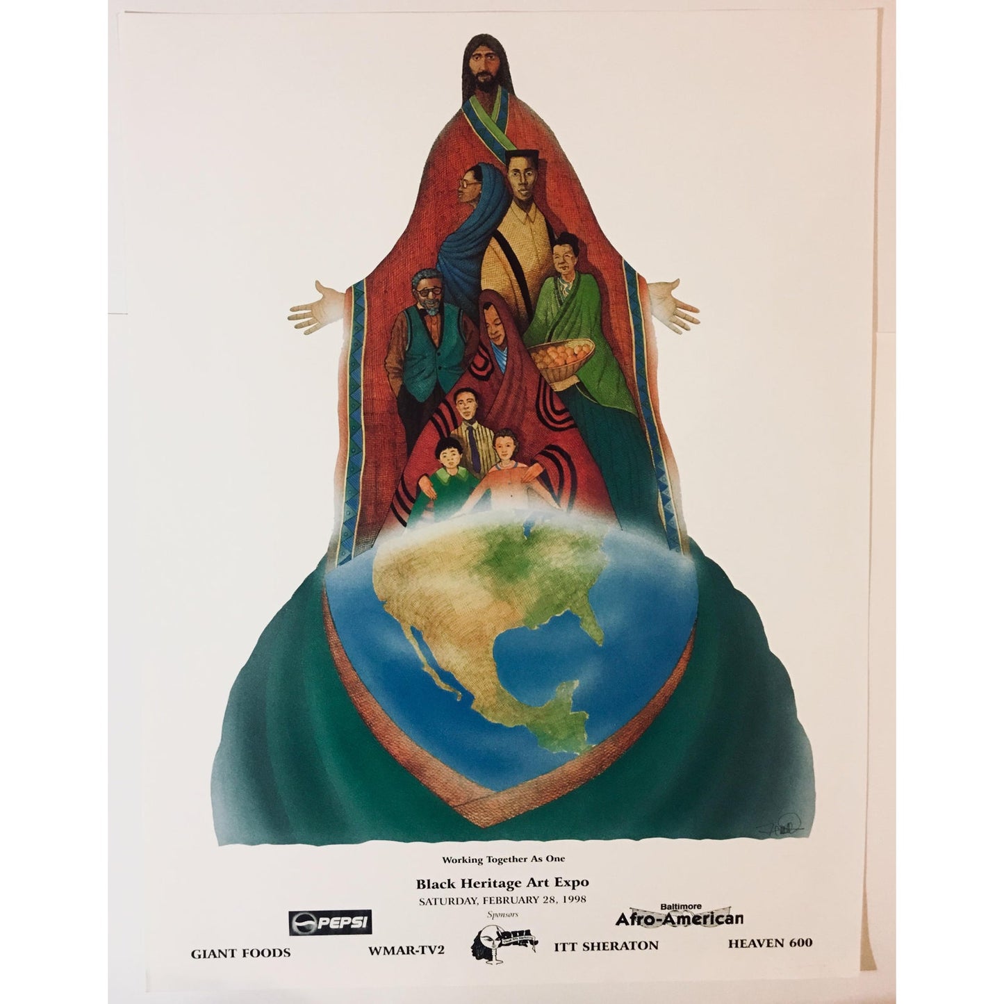 Fennell “Working Together as One” Black Heritage Art Expo 1998 Poster Print