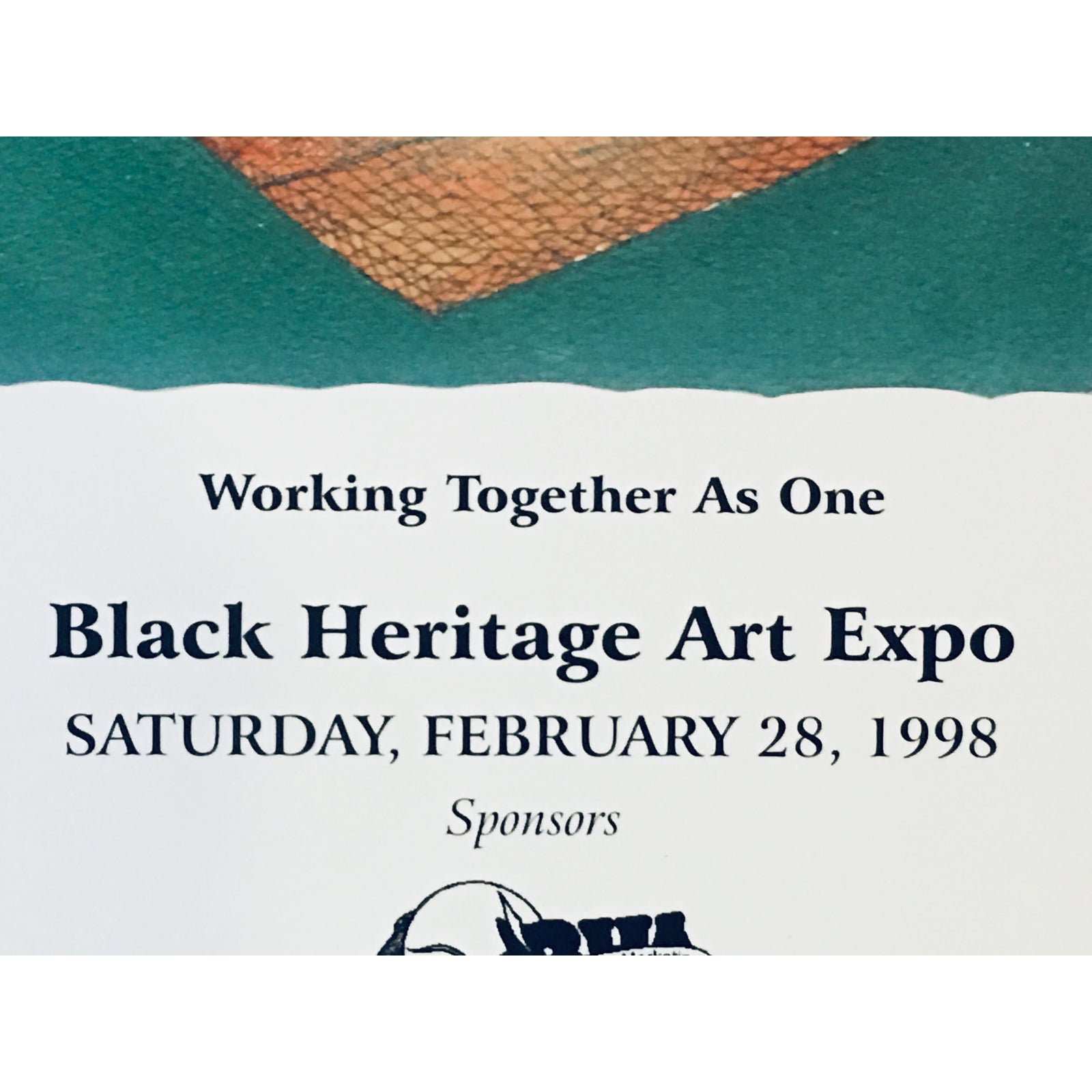 Fennell “Working Together as One” Black Heritage Art Expo 1998 Poster Print ABBY ESSIE STUDIOS