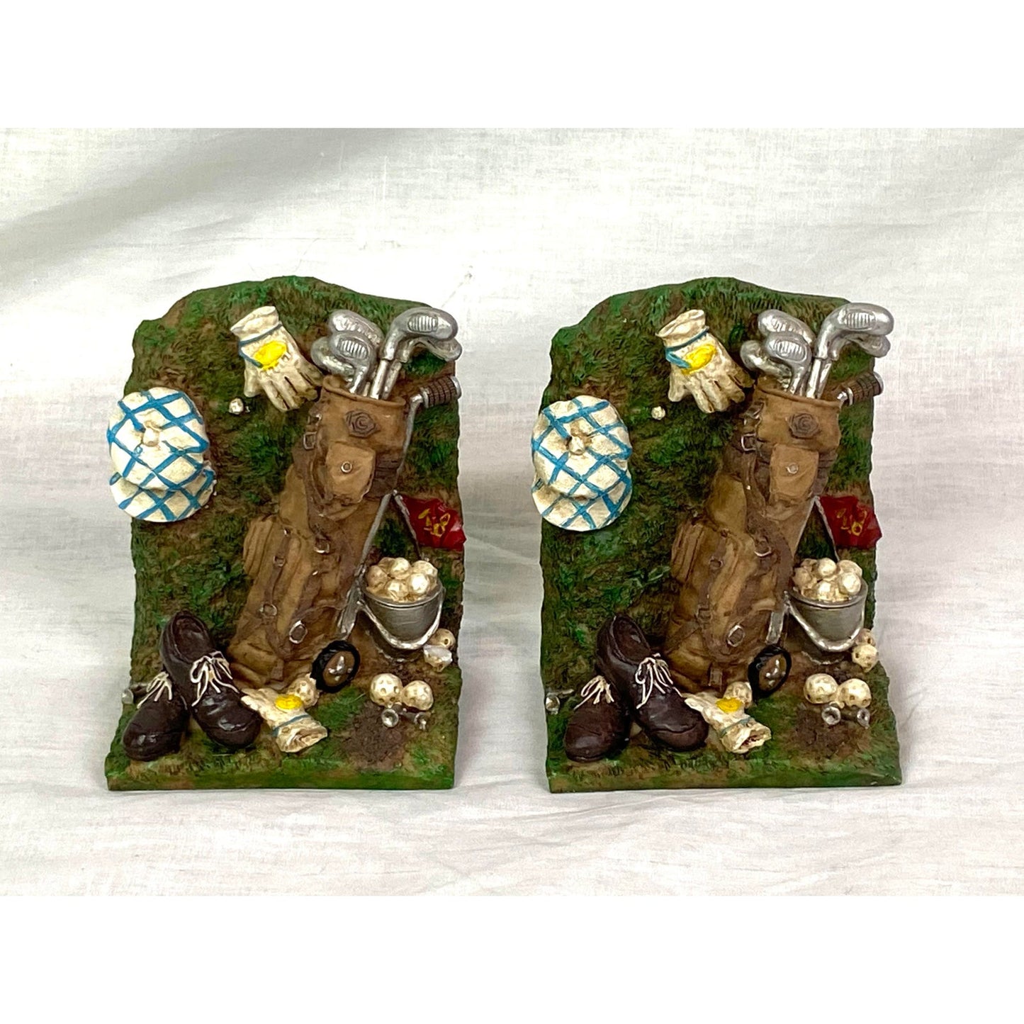 [SOLD] Green Golf Bookends - Pair of 2