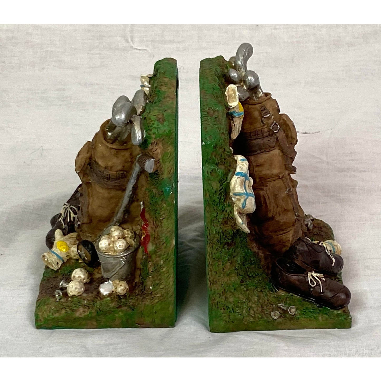 [SOLD] Green Golf Bookends - Pair of 2