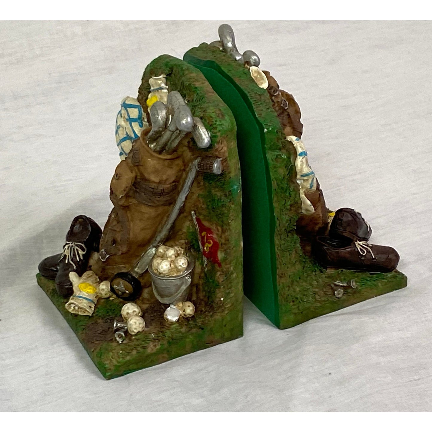[SOLD] Green Golf Bookends - Pair of 2