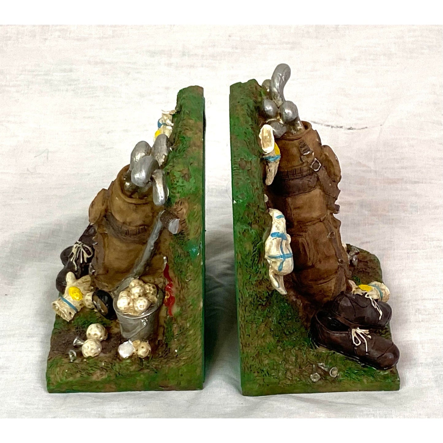 [SOLD] Green Golf Bookends - Pair of 2