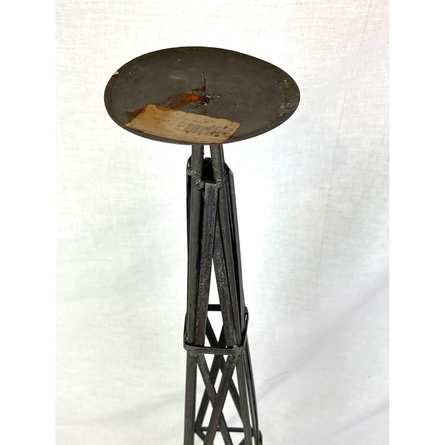 [SOLD] Industrial Modern Iron Tower Sculpture Candle Holder