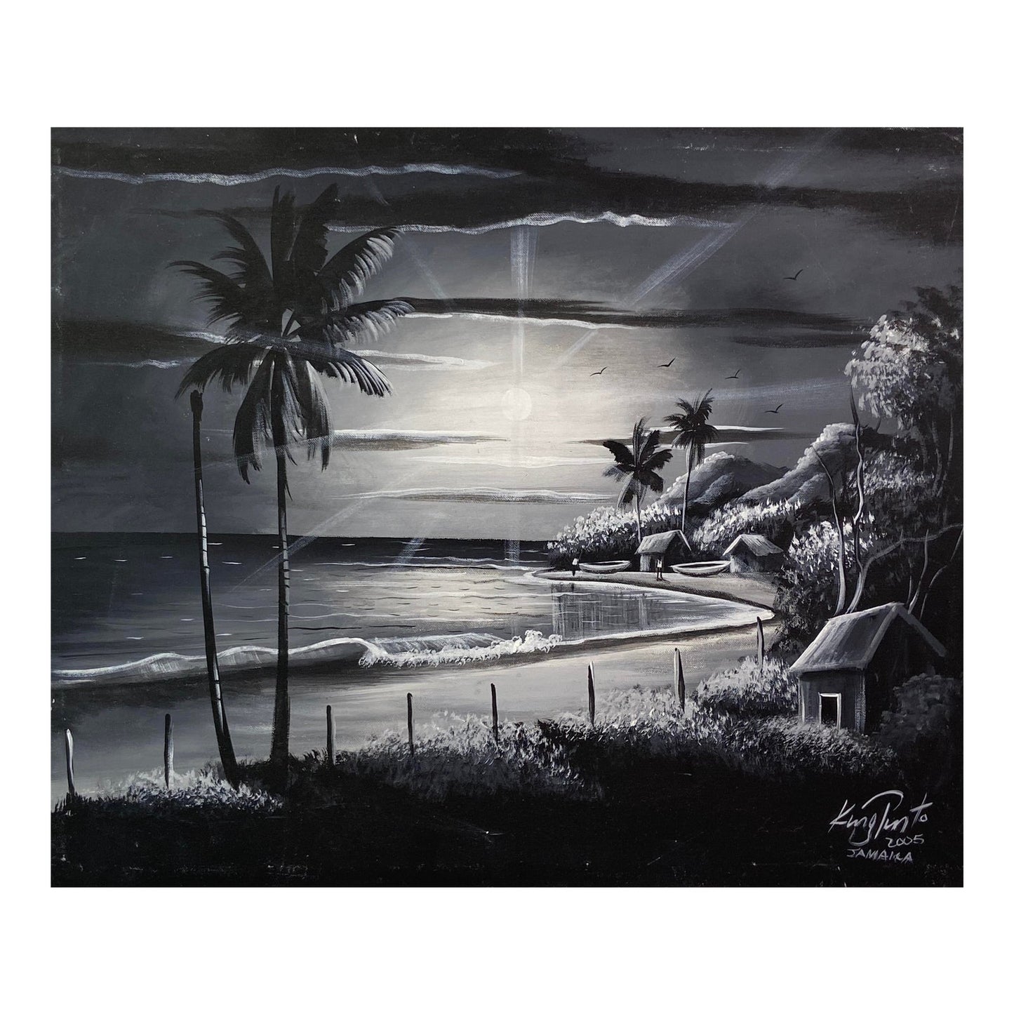 Jamaica Island Beach Palm Tree Painting