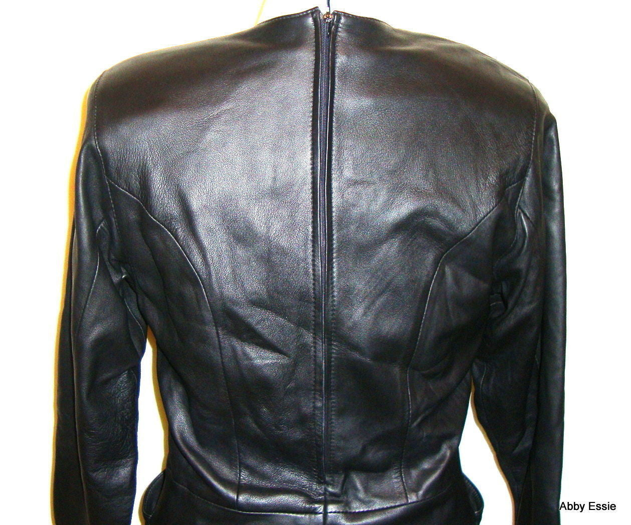 Vintage Black Leather Suede Sequin Dress Diane’s Fur & Fashions – ABBY ...