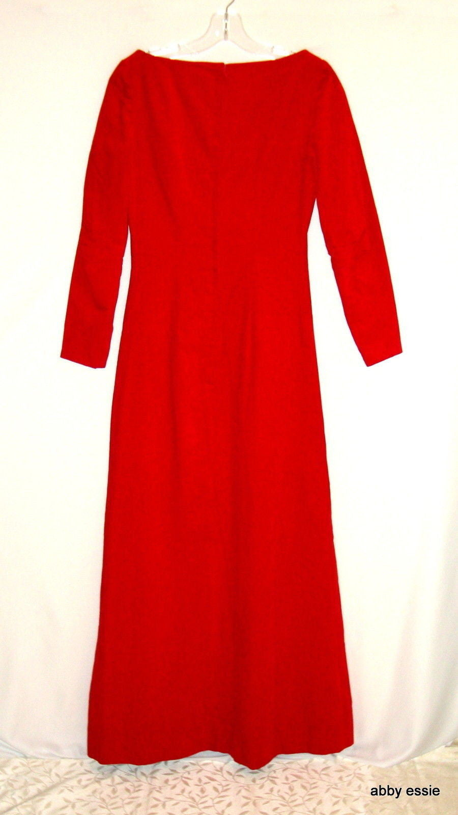 Vtg Custom Couture Red Velvet Formal Game Of Thrones Goth Gown Dress Abby Essie