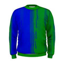 Two Faced Blue Green Mens Sweatshirt by Le Closet #5