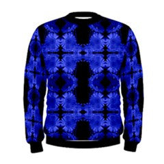 S. Lane Men Deviant Floral Sweatshirt - Black Blue ABBY ESSIE