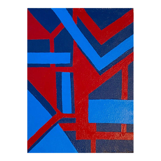 Modern Abstract Geometric Framed Painting by Suga Lane