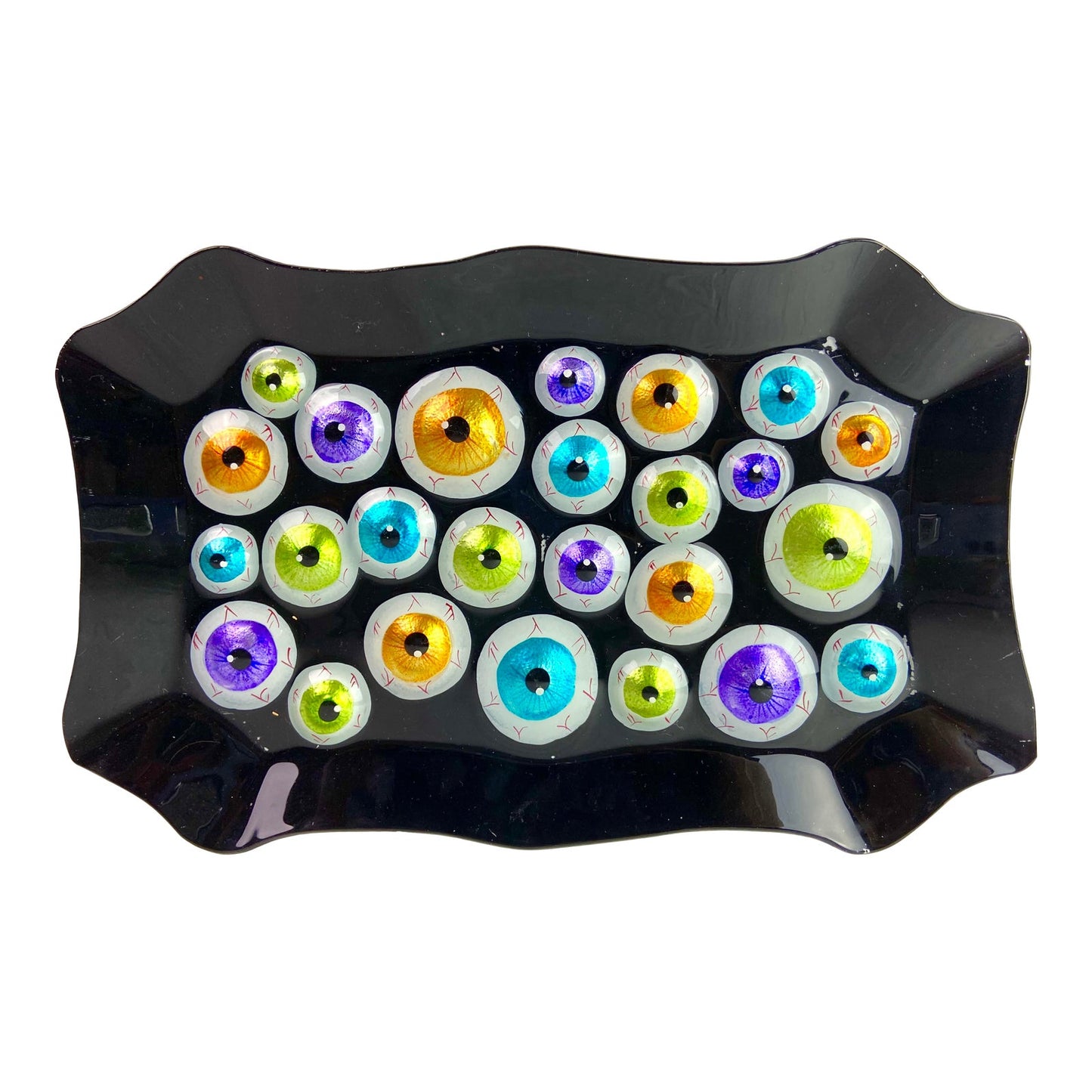 [SOLD] Modern Neon Black Party Tray Eyeball Halloween