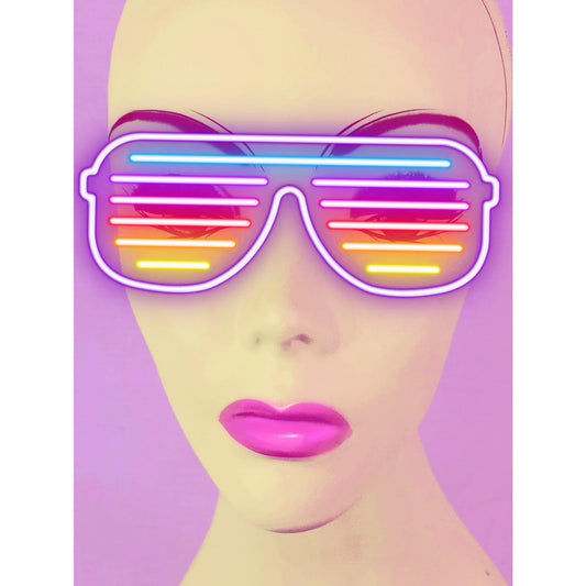 Postmodern Neon Sunglasses Model Print by SUGA LANE ABBY ESSIE STUDIOS