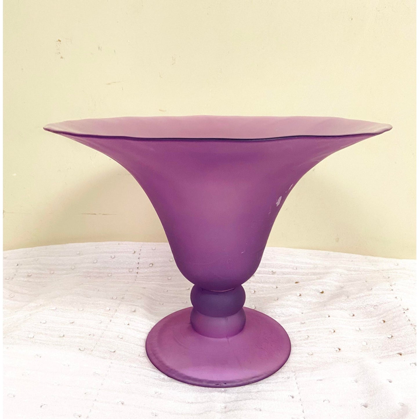 Modern Purple Art Glass Fruit Bowl
