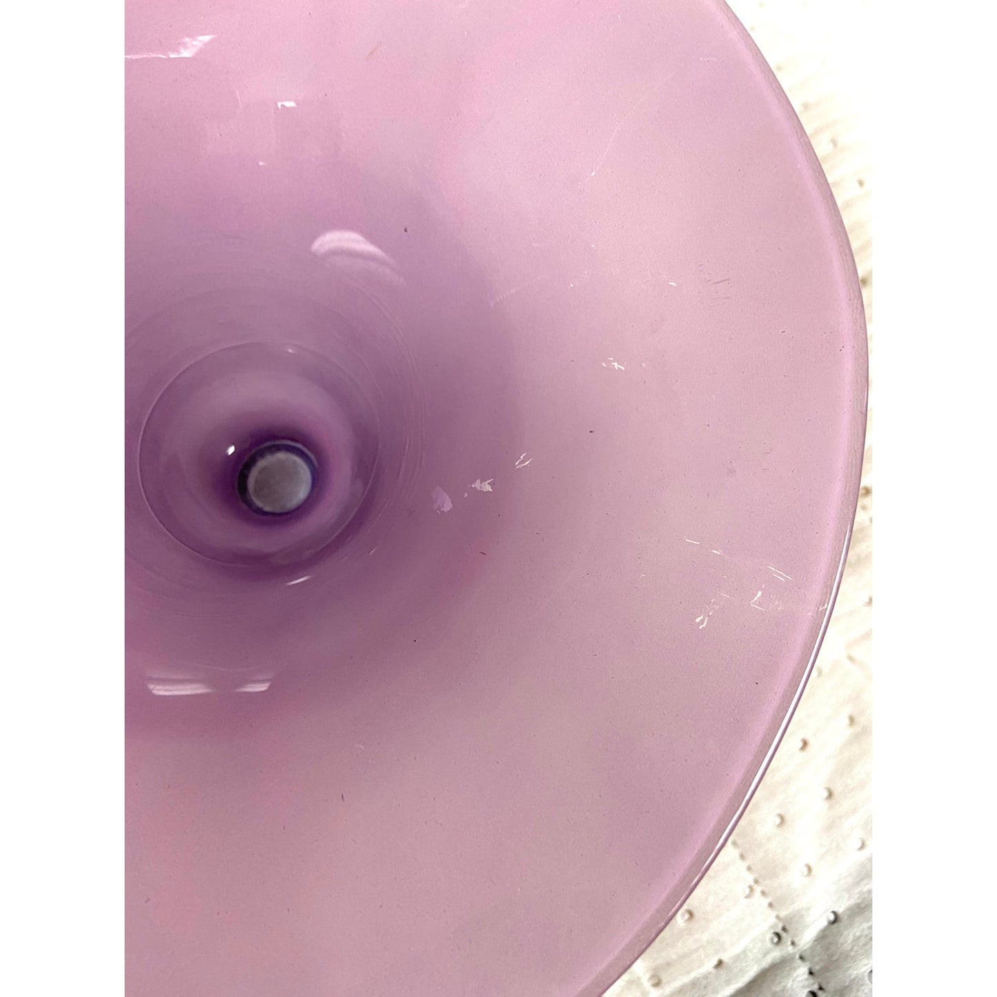 Modern Purple Art Glass Fruit Bowl