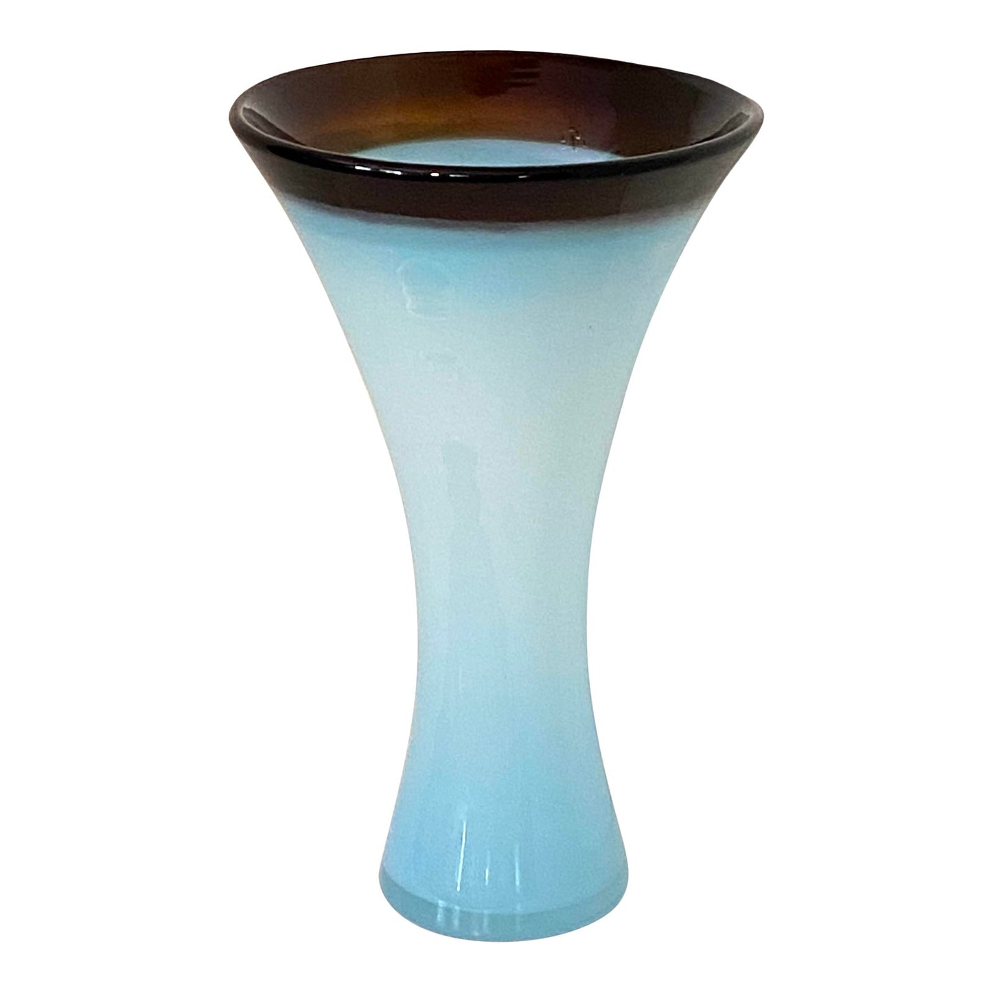 Murano Blue Chocolate Ombré Vase