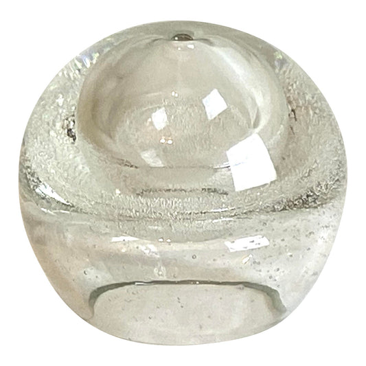 Murano Glass Clear Paperweight Bowl ABBY ESSIE STUDIOS
