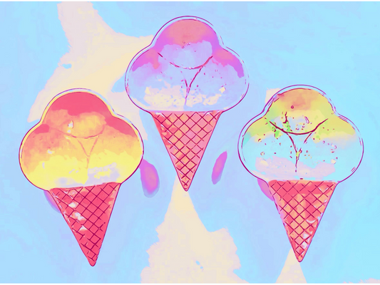 Modern Ice Cream Dreams Art Print by Suga Lane ABBY ESSIE STUDIOS