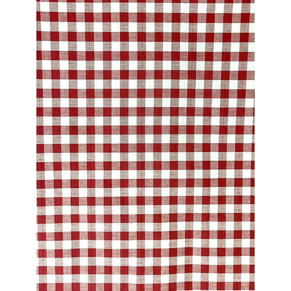Red Checked Upholstery Fabric Remnants - 2 Pieces – ABBY ESSIE STUDIOS