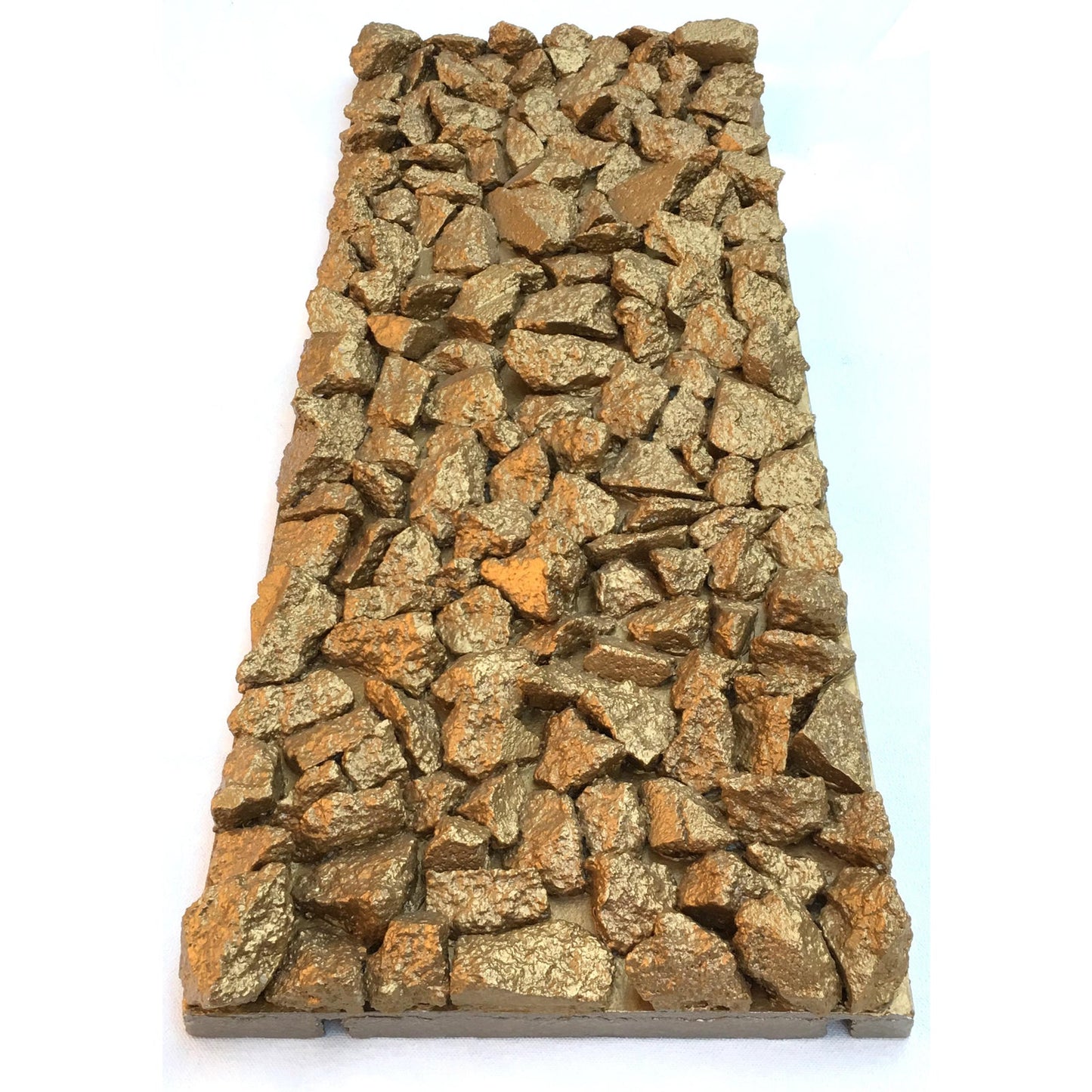 Brutalist Gold Concrete Wood Sculpture by Suga Lane ABBY ESSIE STUDIOS