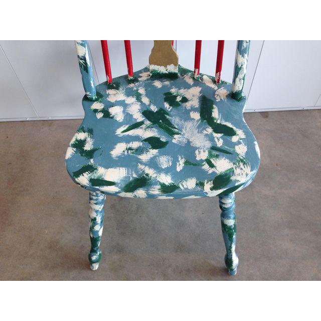 Hand Painted Farmhouse Windsor Chair Country Cottage Americana