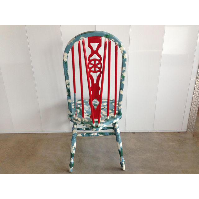 Hand Painted Farmhouse Windsor Chair Country Cottage Americana