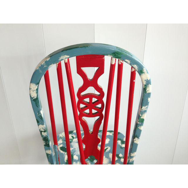 Hand Painted Farmhouse Windsor Chair Country Cottage Americana