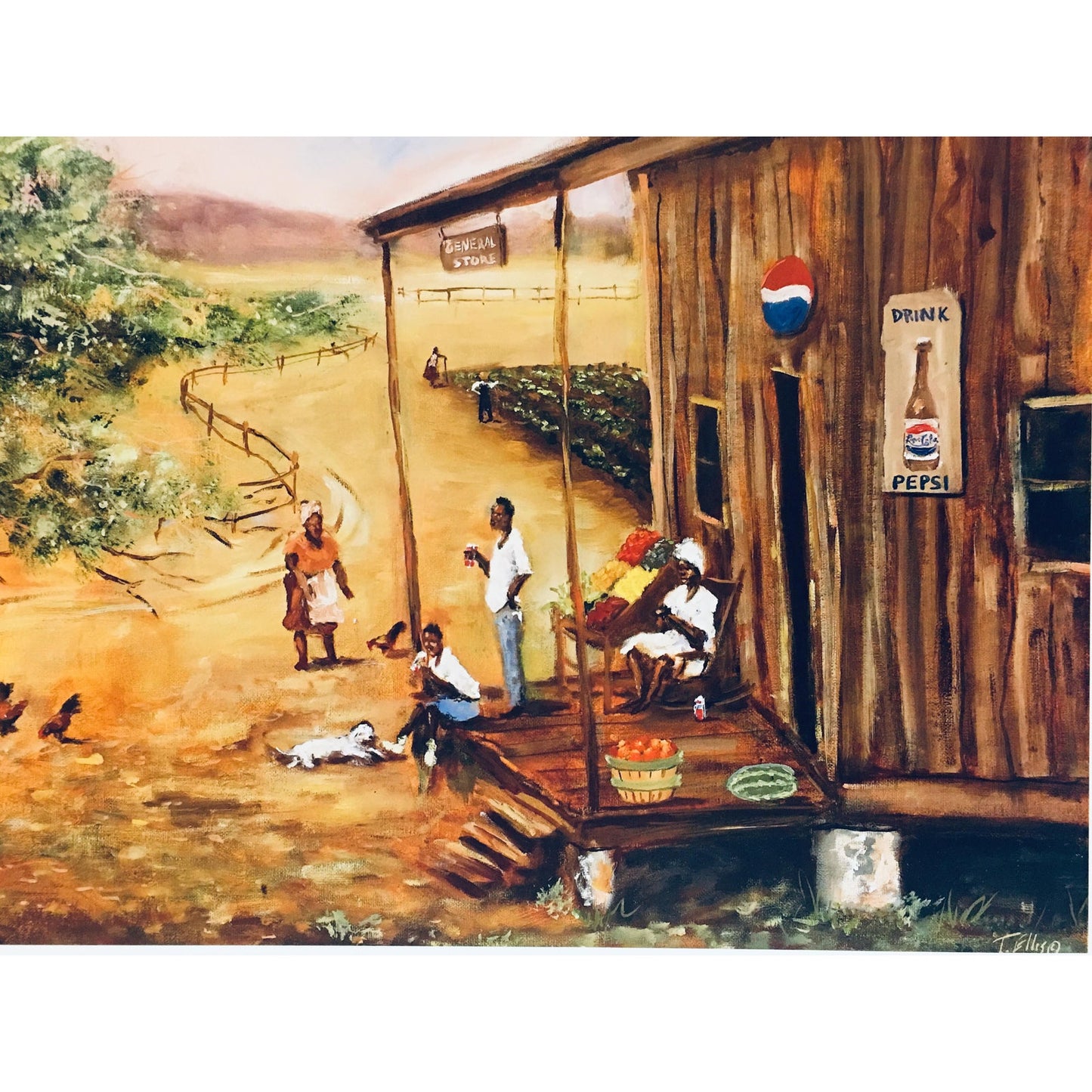 T Ellis “Patterson General Store” Pepsi Theme Poster Print for the 1998 Black Heritage Art Expo