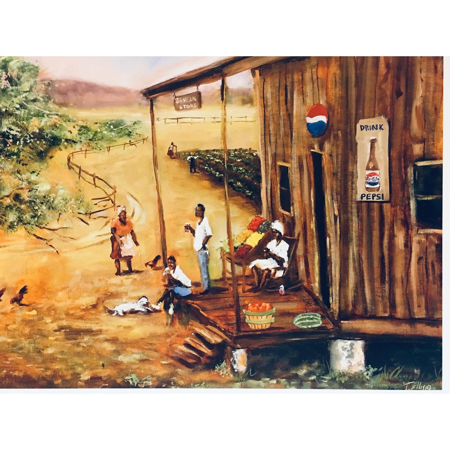 T Ellis “Patterson General Store” Pepsi Theme Poster Print for the 1998 Black Heritage Art Expo