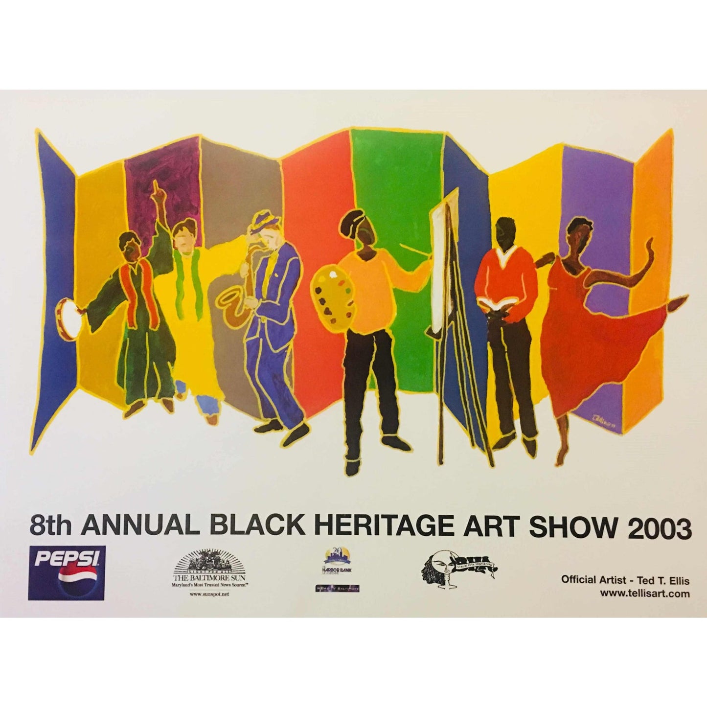 Ted T. Ellis 2003 Black Heritage Art Show 8th Annual Poster Print