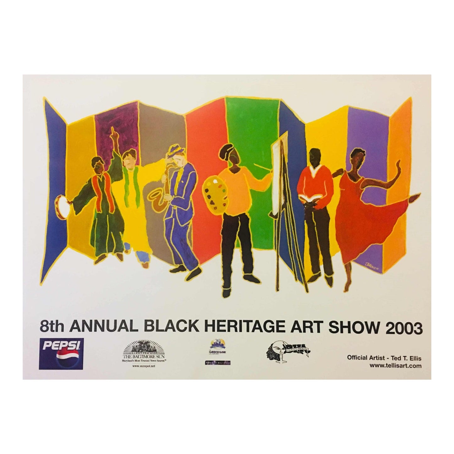 Ted T. Ellis 2003 Black Heritage Art Show 8th Annual Poster Print