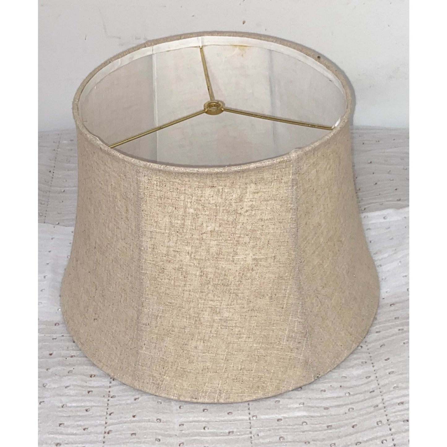 Vintage Beige Linen Lampshade
