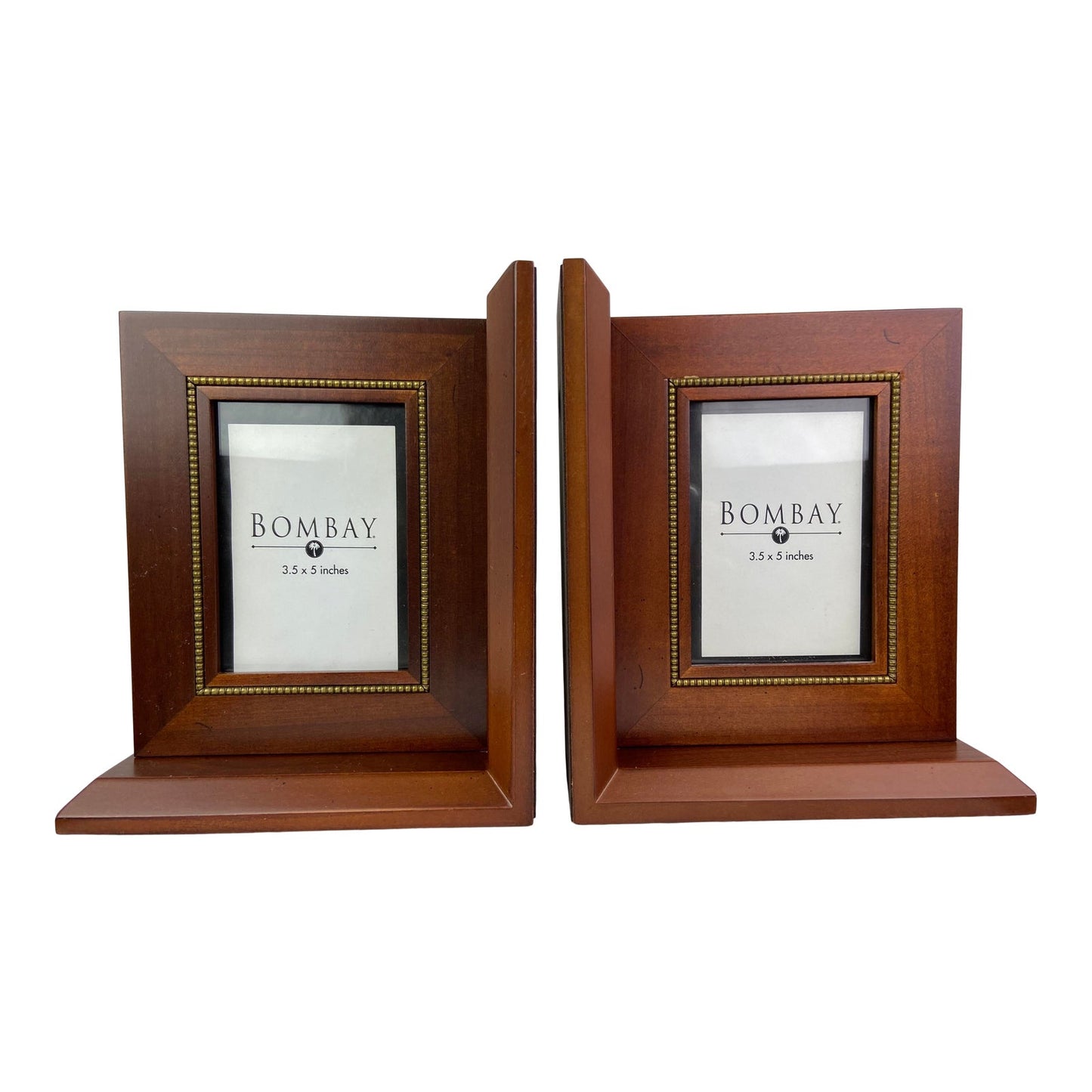 [SOLD] Vintage Bombay Company Wood Picture Frame Bookends- Pair of 2