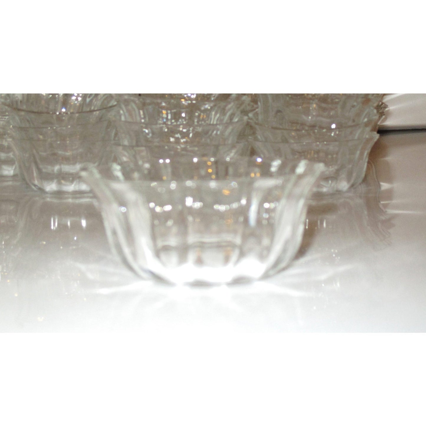 Vintage Glass Dessert Luncheon Bowls Cups Set of 36 MCM Art Deco