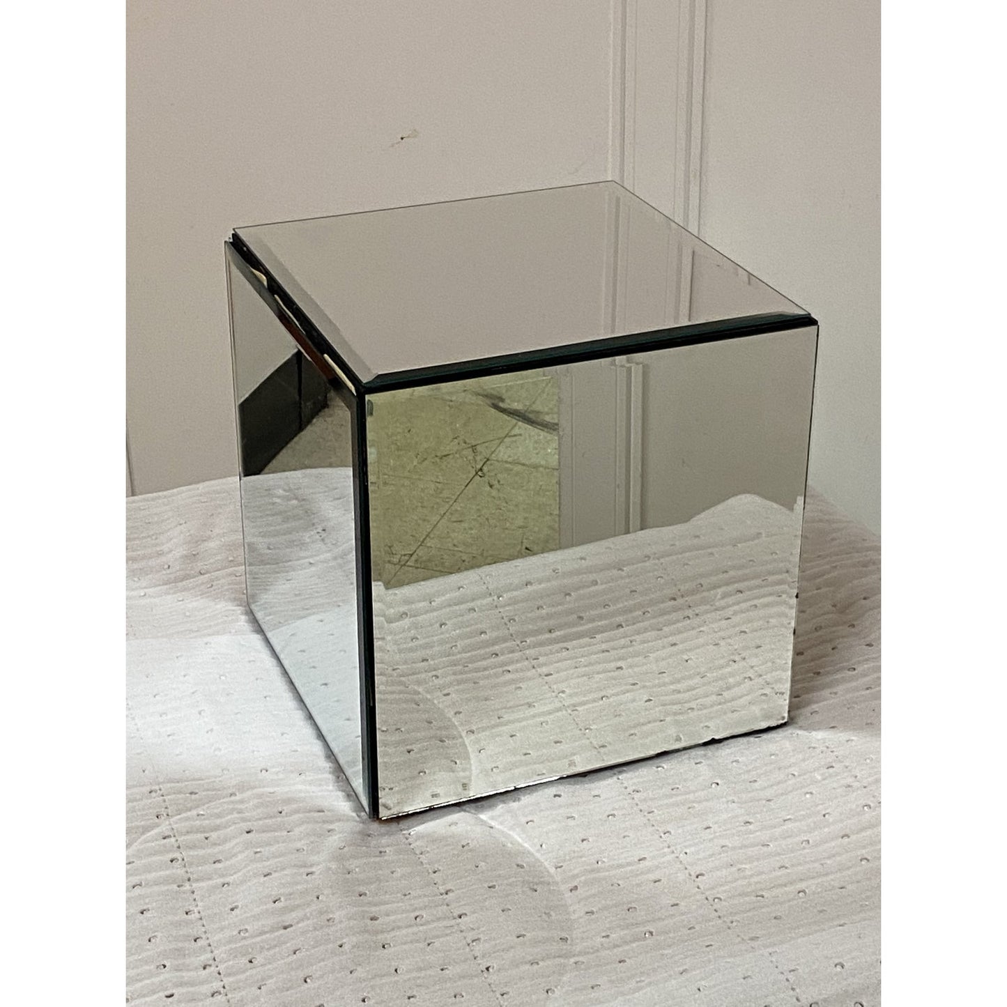 Vintage Mirror Cubes Side Tables Nightstands