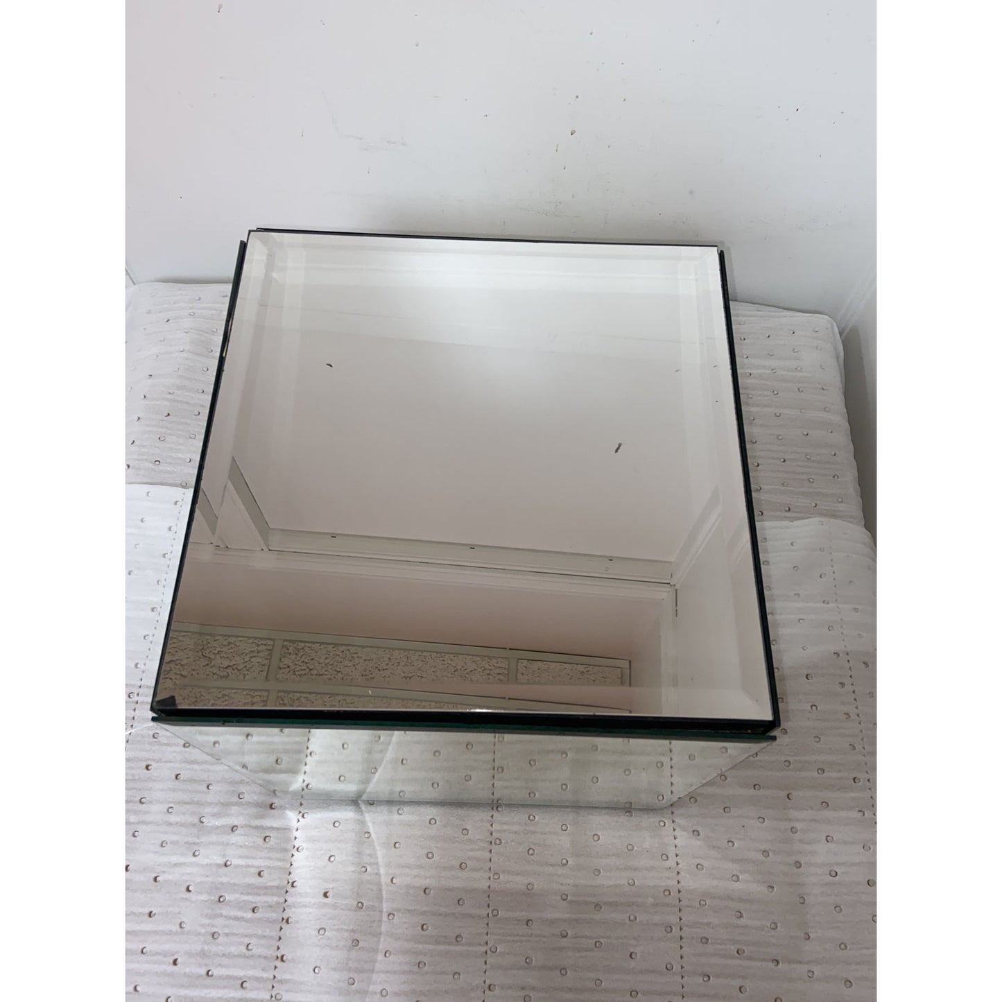 Vintage Mirror Cubes Side Tables Nightstands