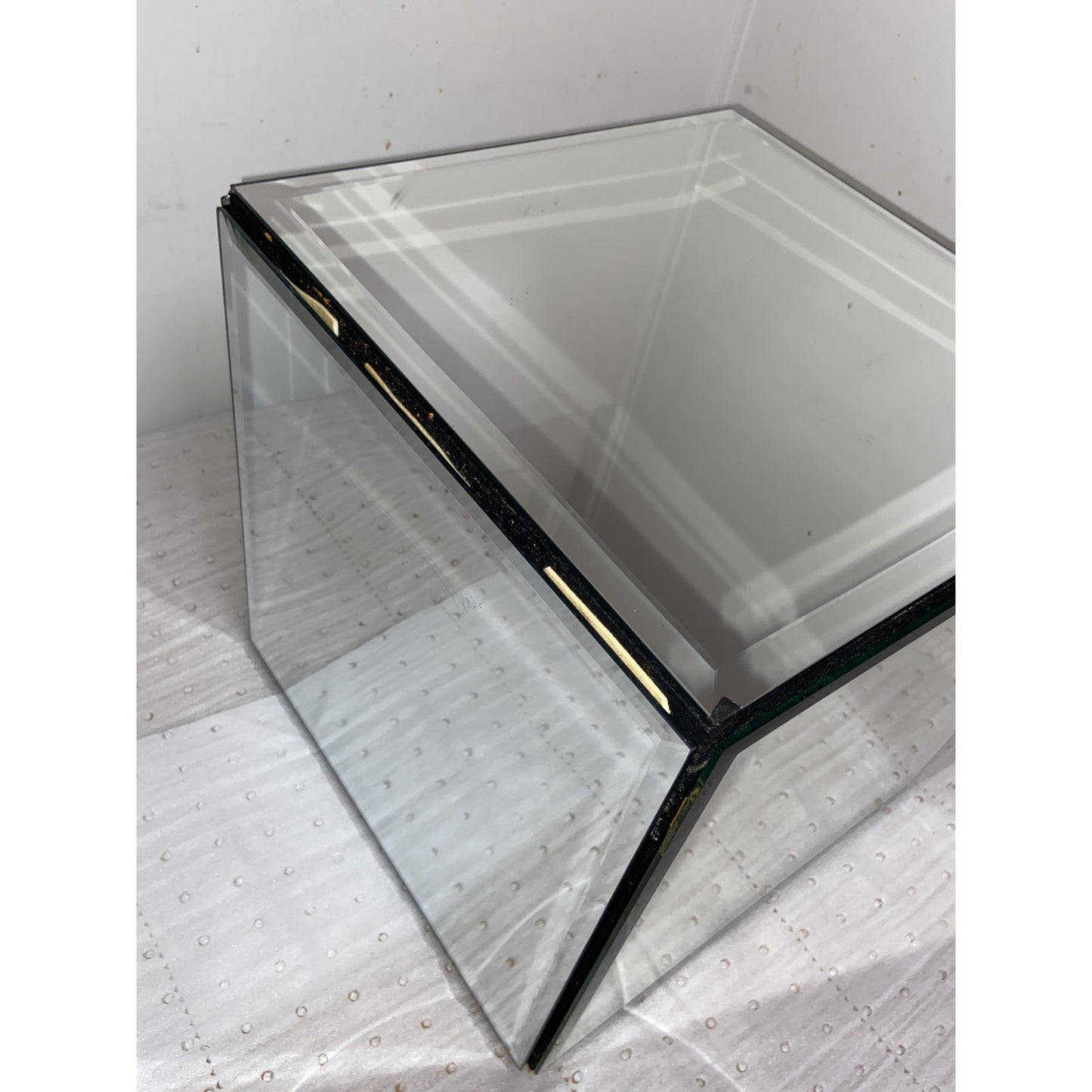 Vintage Mirror Cubes Side Tables Nightstands