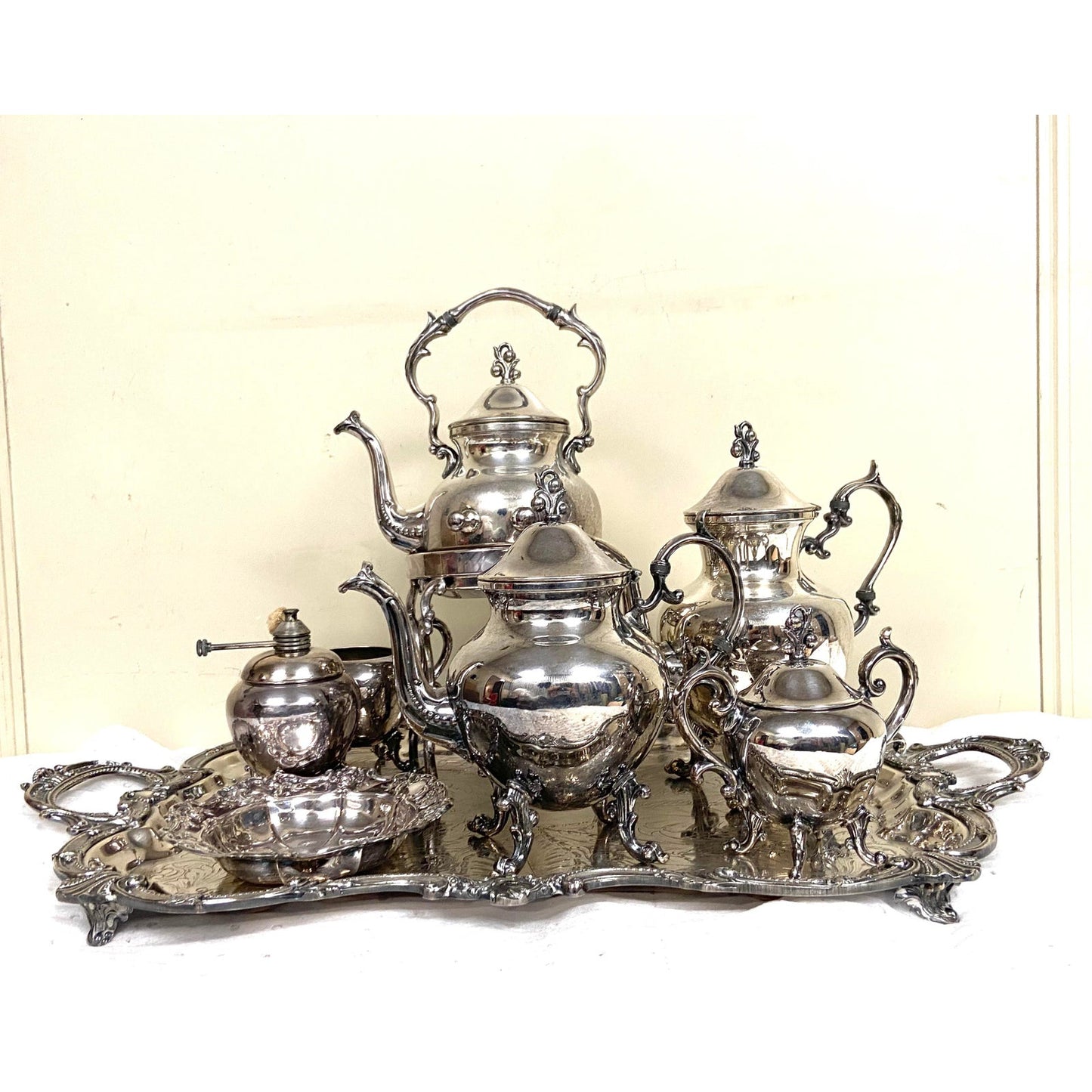 [ON HOLD] Vintage Victorian Silver Tea Service Set - 14 Piece