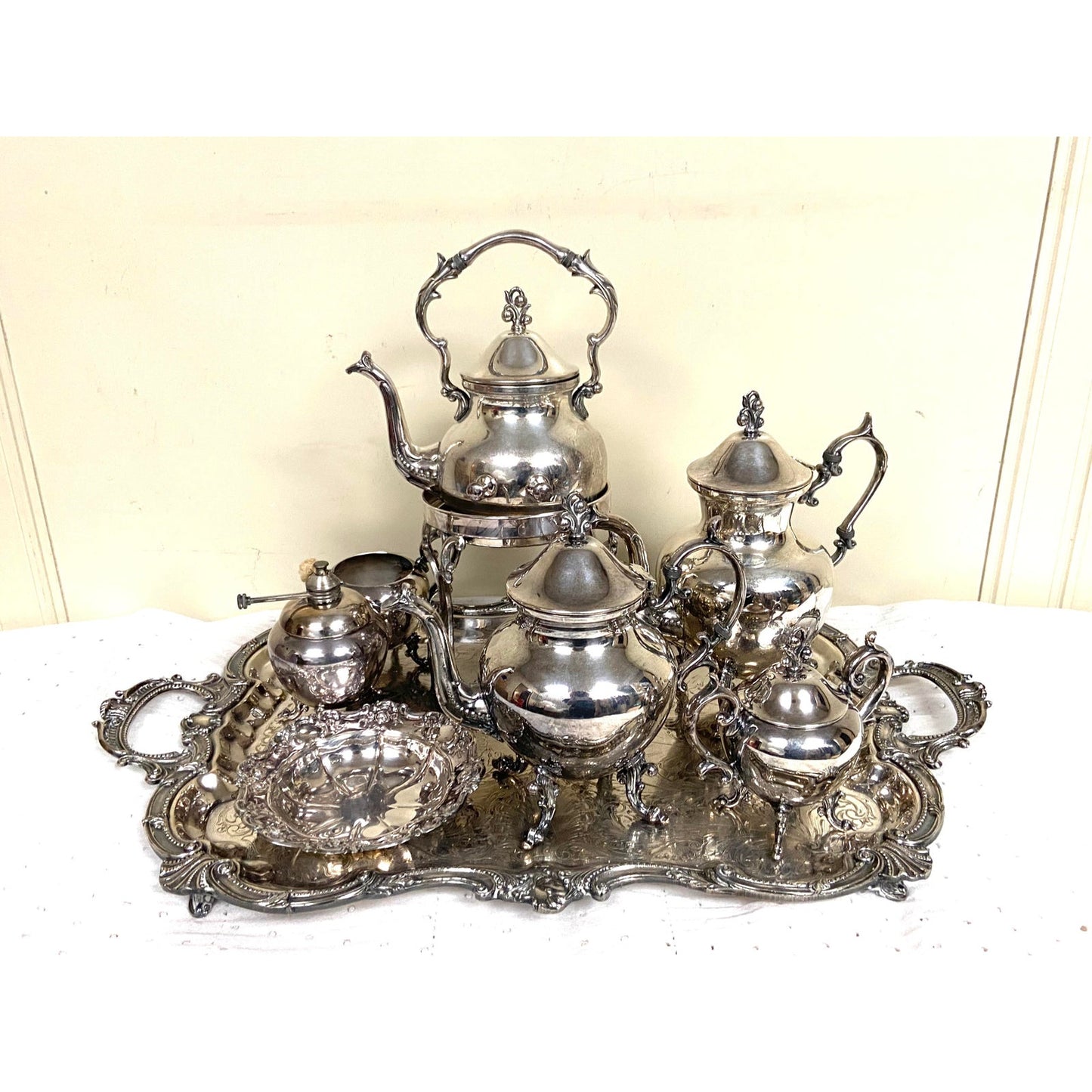 [ON HOLD] Vintage Victorian Silver Tea Service Set - 14 Piece