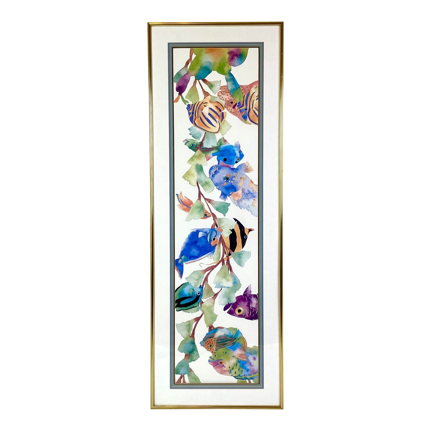 Watercolor Fish Blue Painting Print